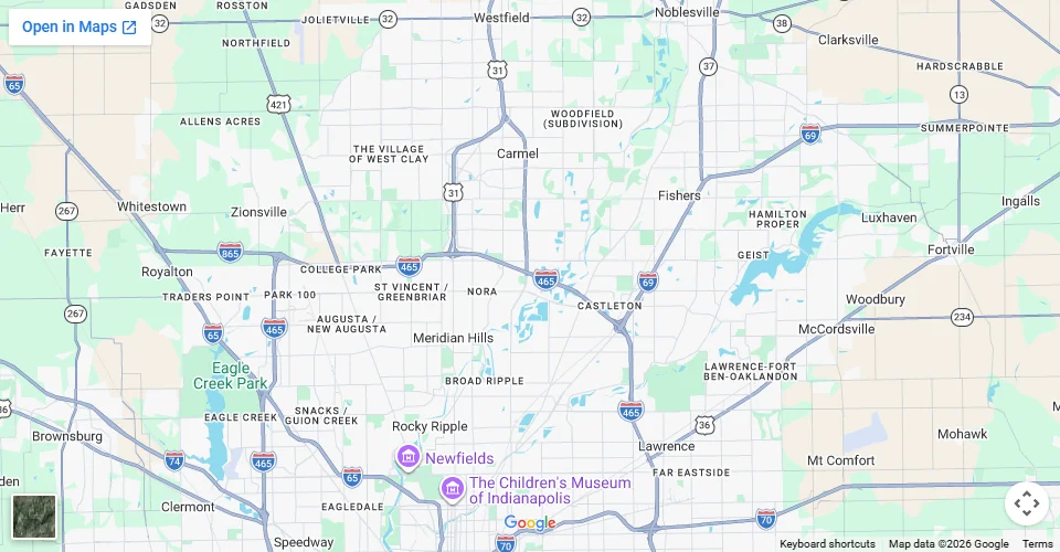 Map of Indianapolis, IN