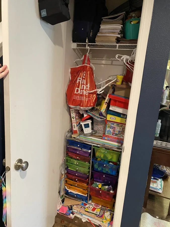 Craft Closet before